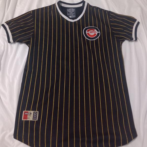 Black and Yellow Striped Men's Shirt - Picture 1 of 2